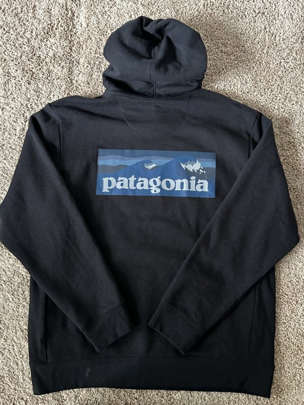 NWT Patagonia Boardshort Logo Uprisal Hoodie - Ink Black - Size Large